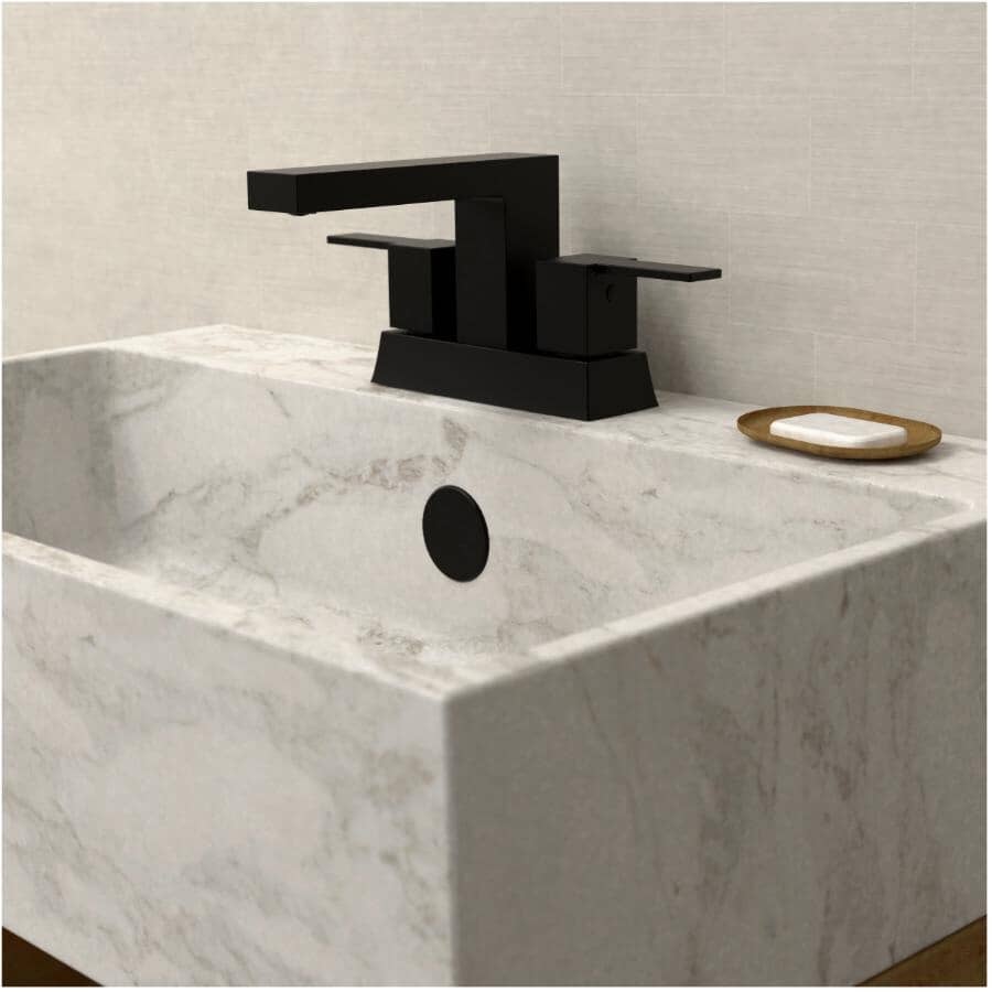 BÉLANGER ESSENTIAL Quadrato 2 Handle Centerset Lavatory Faucet | Home ...