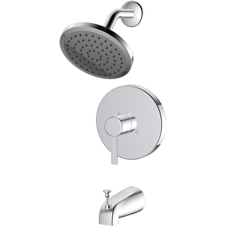 Adessa Single Handle Pressure Balanced Tub & Shower Faucet - Chrome