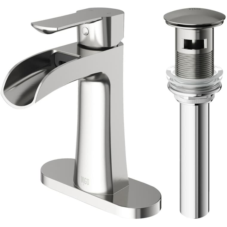 Paloma Single Handle Lavatory Faucet - Brushed Nickel