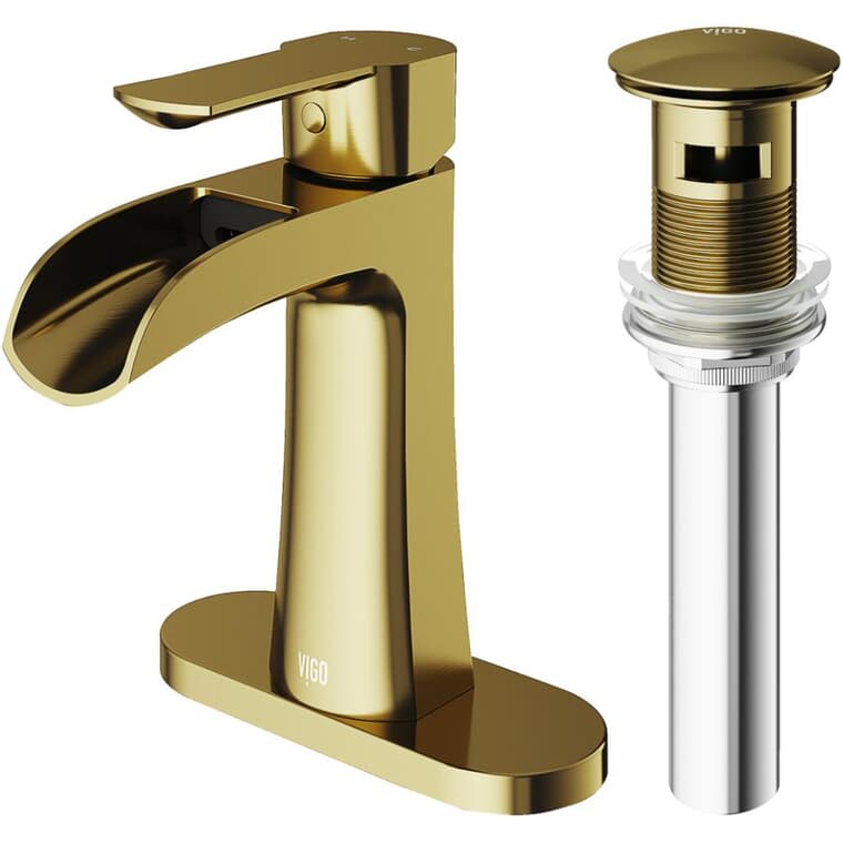 Paloma Single Handle Lavatory Faucet - Matte Gold