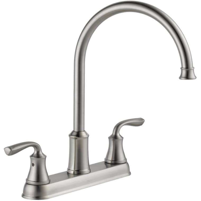 Lorain 2 Handle Kitchen Faucet - Stainless Steel
