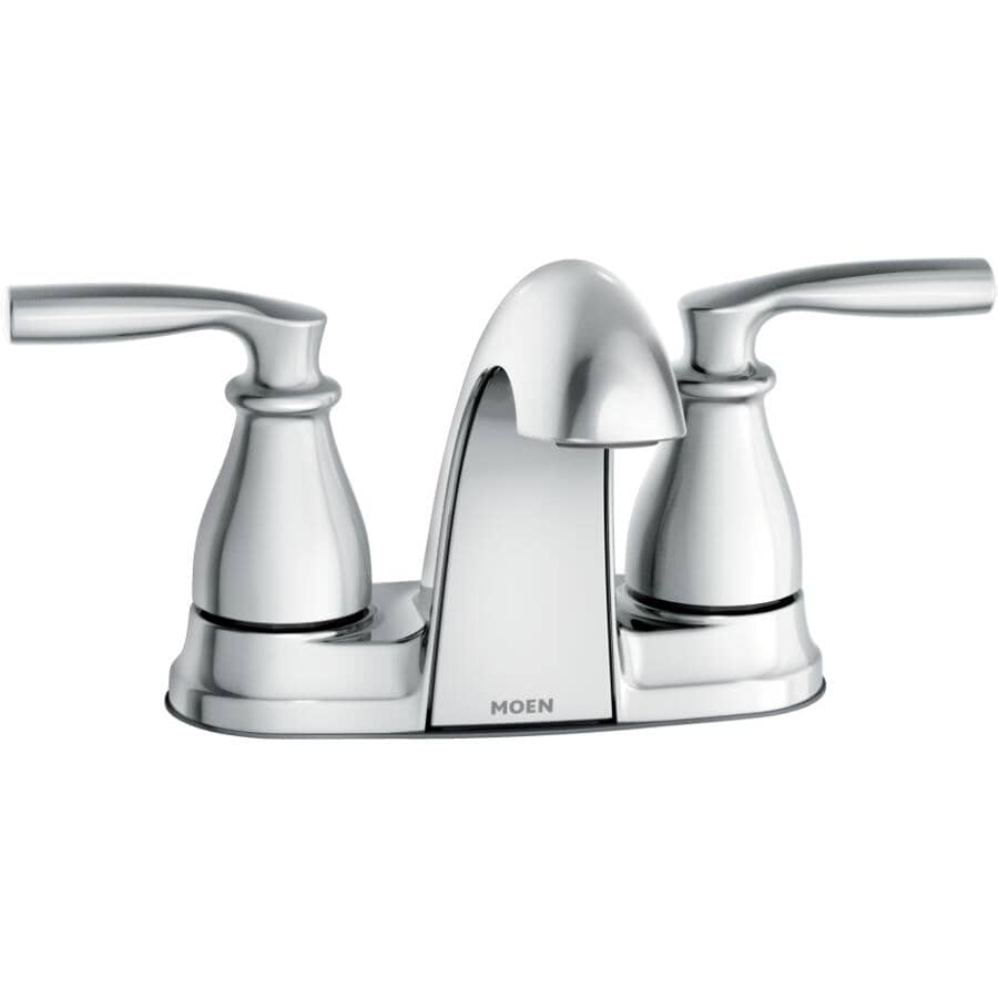 MOEN:Hilliard 2 Handle Centerset Lavatory Faucet - with Low Arc Spout, Chrome