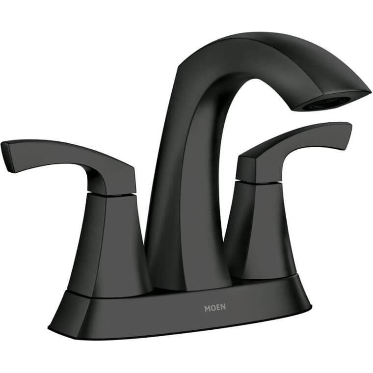 Lindor 2 Handle Centerset Lavatory Faucet - Matte Black