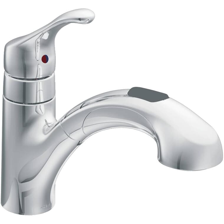 Renzo Single Handle Pull-Out Kitchen Faucet - Chrome