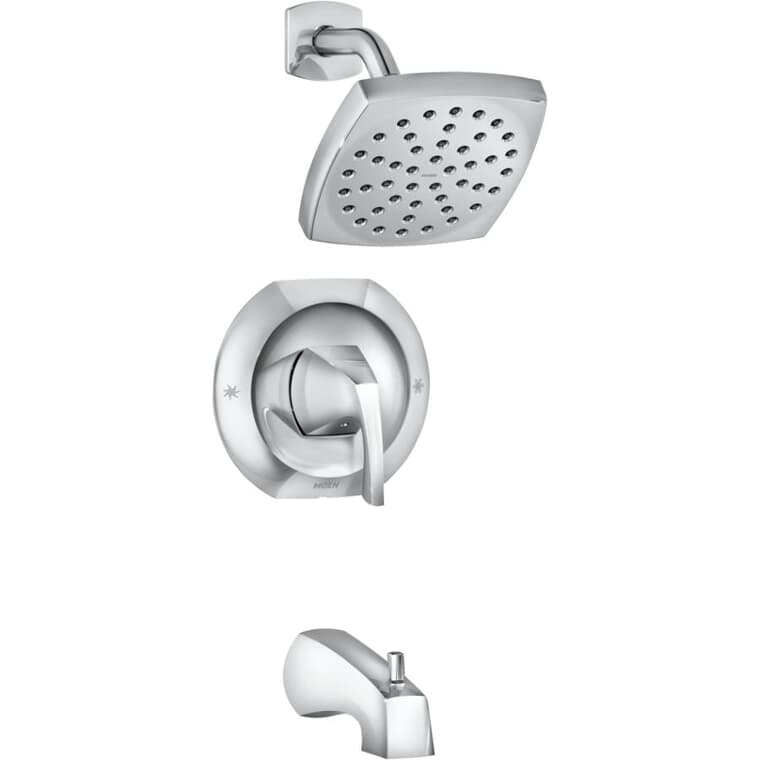 Lindor Single Handle Pressure Balanced Tub & Shower Faucet - Chrome