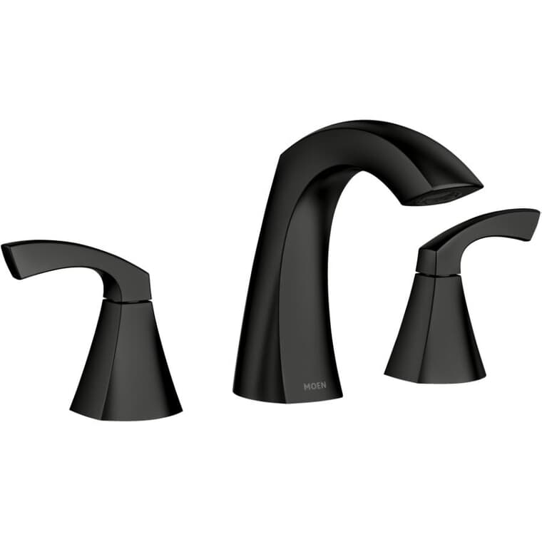 Lindor 2 Handle Widespread Lavatory Faucet - Matte Black