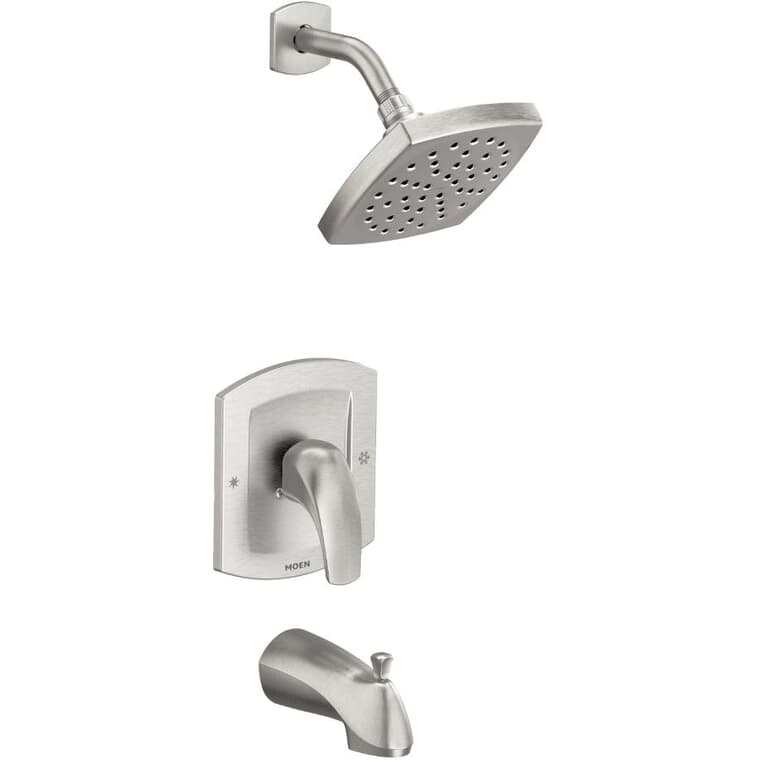 Zarina Single Handle Pressure Balanced Tub & Shower Faucet - Spot Resist Brushed Nickel