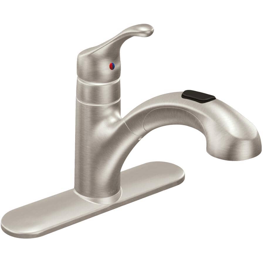 MOEN:Renzo Single Handle Pull-Out Kitchen Faucet - Spot Resist Stainless Steel