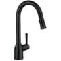 Adler Single Handle Pull-Down Kitchen Faucet - Black