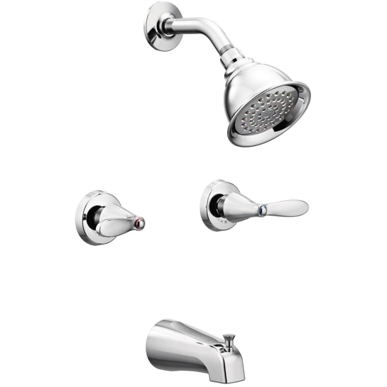Adler 2 Handle Tub & Shower Faucet - Chrome