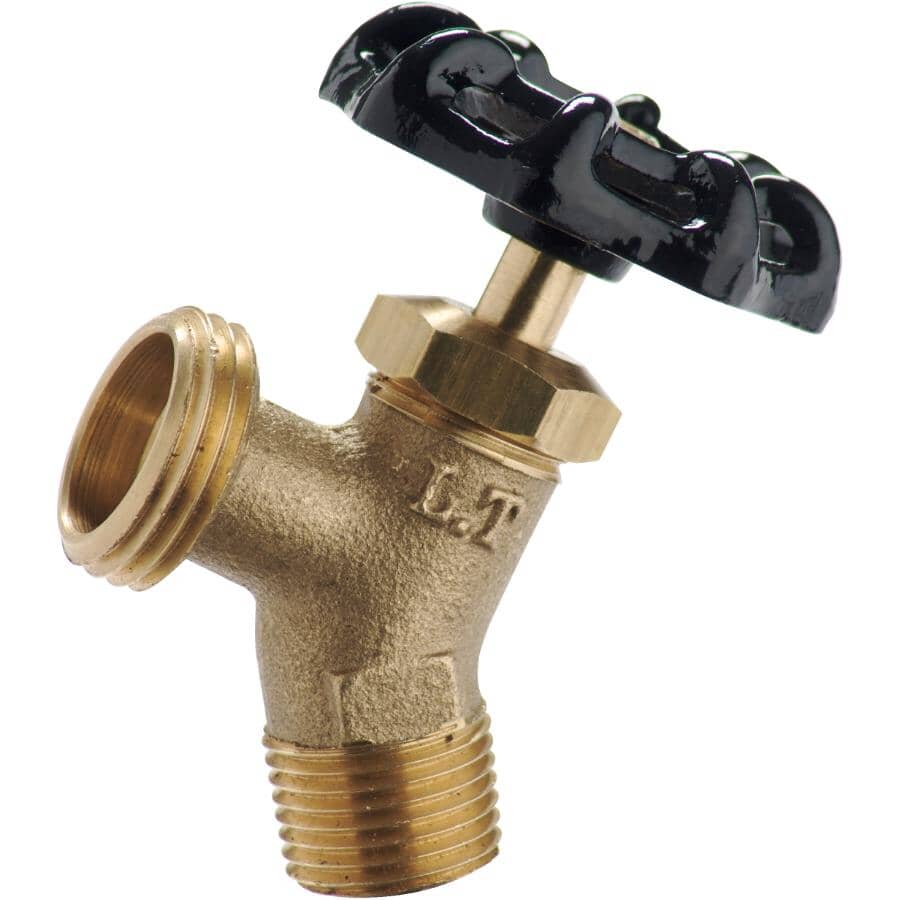 HOME PLUMBER:1/2" Sediment Faucet - with Black Handle