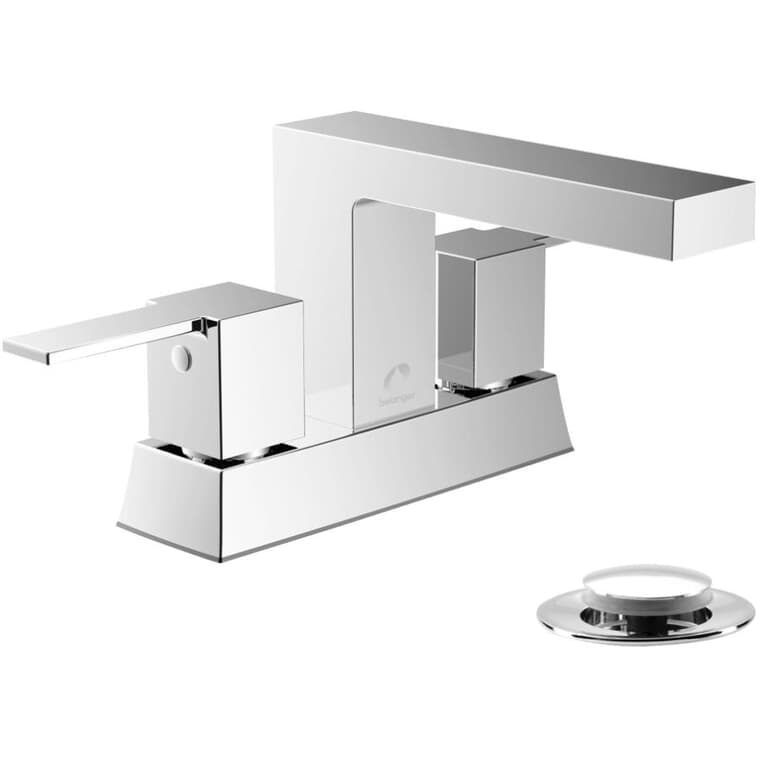 Quadrato 2 Handle Centerset Lavatory Faucet - Chrome