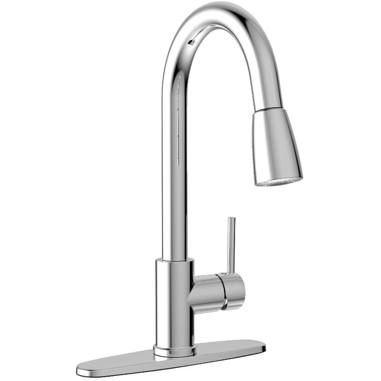 Urbania Single Handle Pull-Down Kitchen Faucet - with Pause Button, Chrome