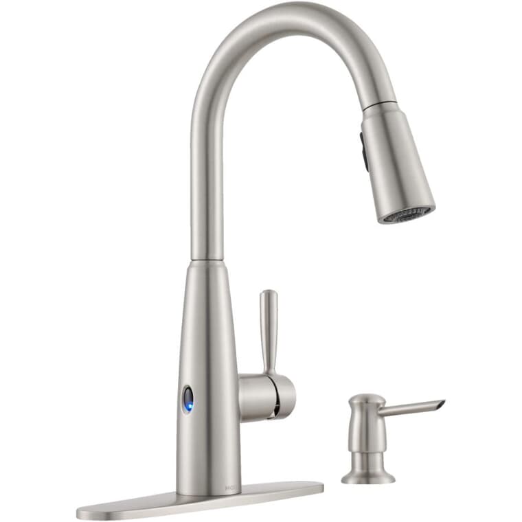 Sperry Spot Resist Stainless Steel 1 Handle Pulldown Kitchen Faucet with Motion Sense