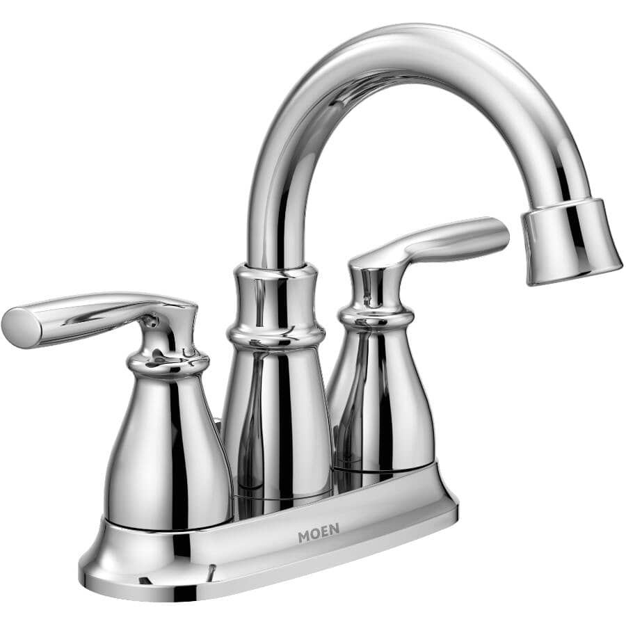 MOEN:Hilliard 2 Handle Centerset Lavatory Faucet - with High Arc Swivel Spout, Chrome