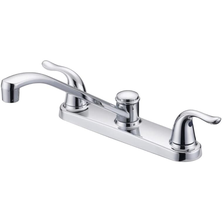 Merton 2 Handle Kitchen Faucet - with Low Arc Spout, Chrome