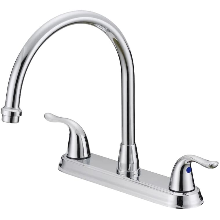 Merton 2 Handle Kitchen Faucet - with High Arc Spout, Chrome