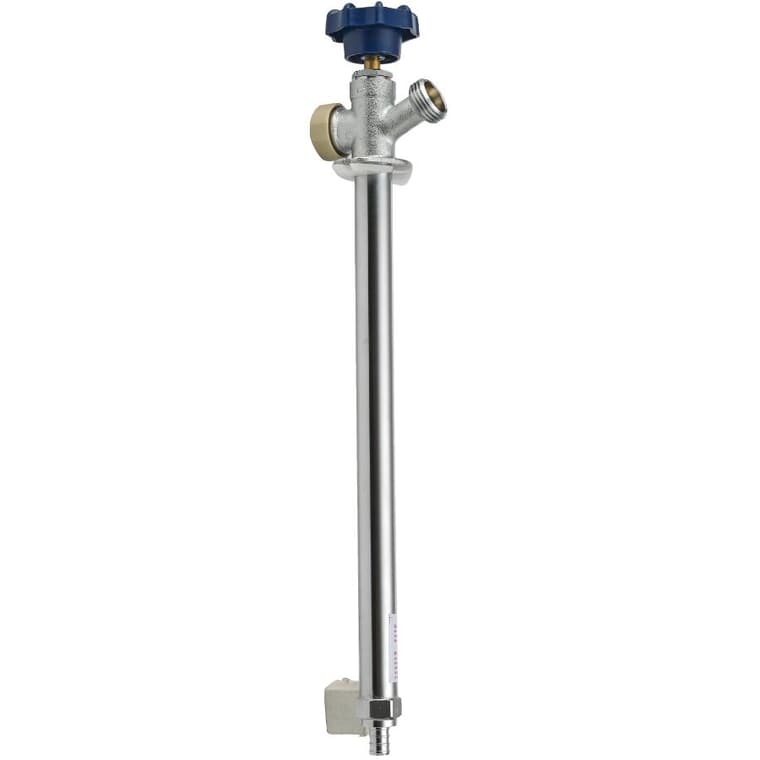 12" Frost Proof Wall Hydrant - with PEX Fitting, Chrome