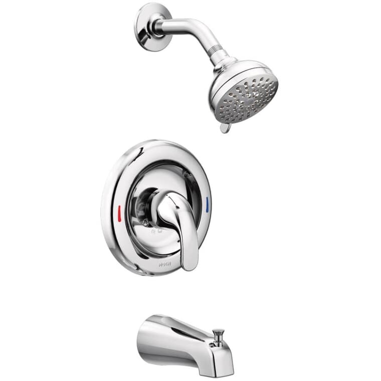 Adler Single Handle Pressure Balanced Tub & Shower Faucet - Chrome