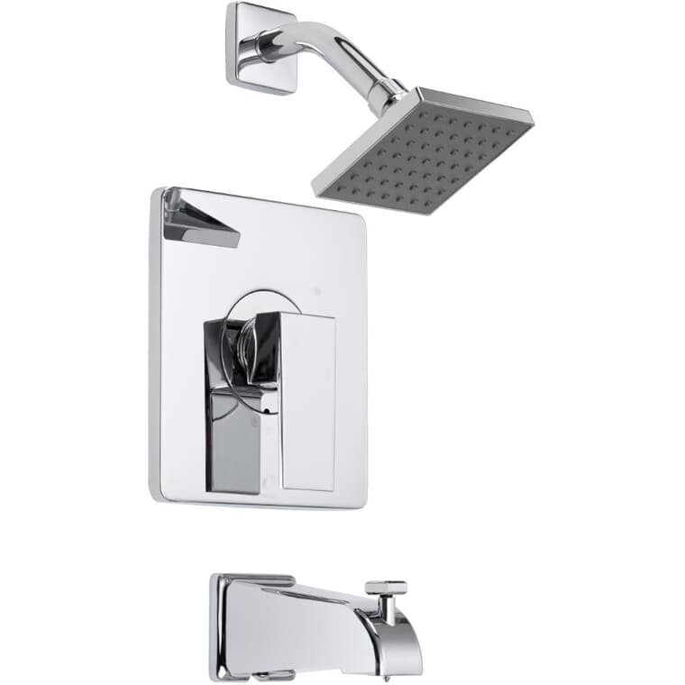 Quadrato Single Handle Pressure Balanced Tub & Shower Faucet - Chrome