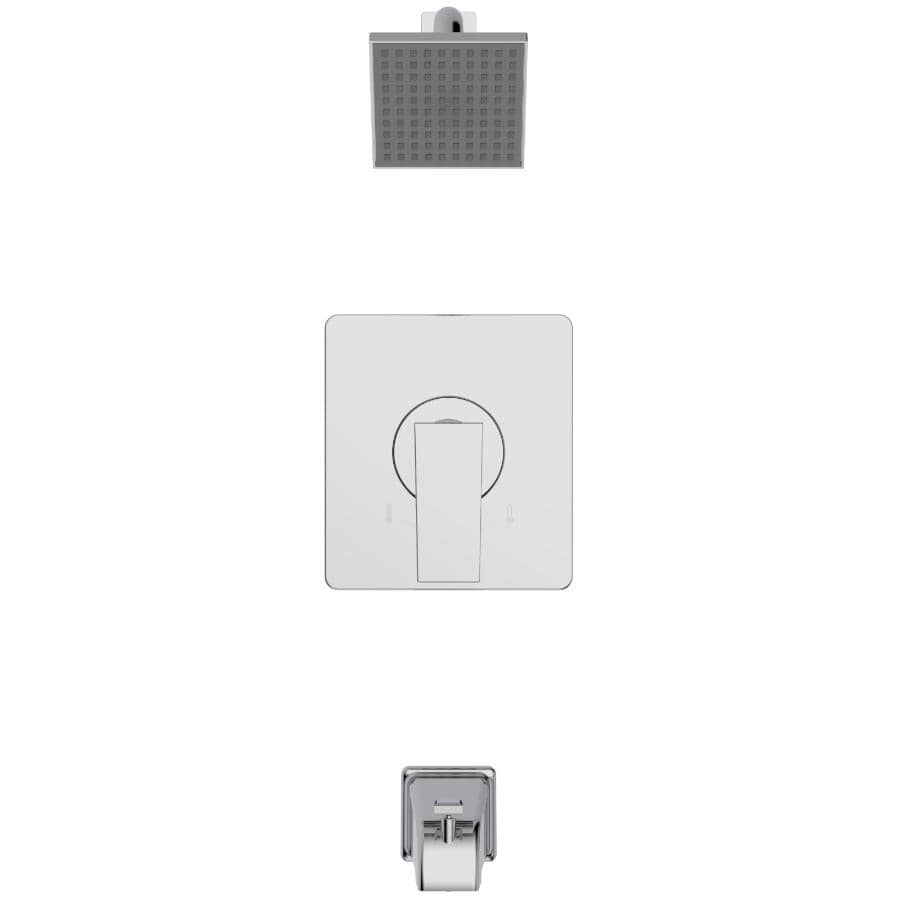 BÉLANGER ESSENTIAL Quadrato Single Handle Pressure Balanced Tub ...
