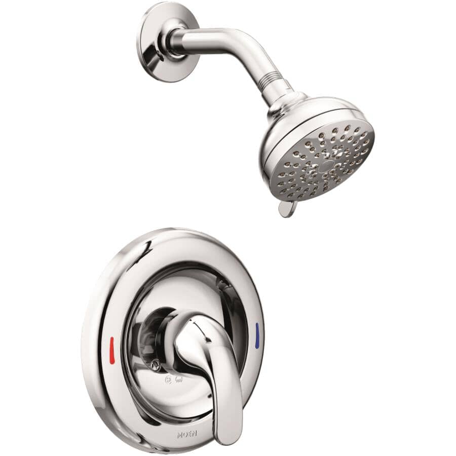 MOEN:Adler Single Handle Pressure Balanced Shower Faucet - with Showerhead, Chrome