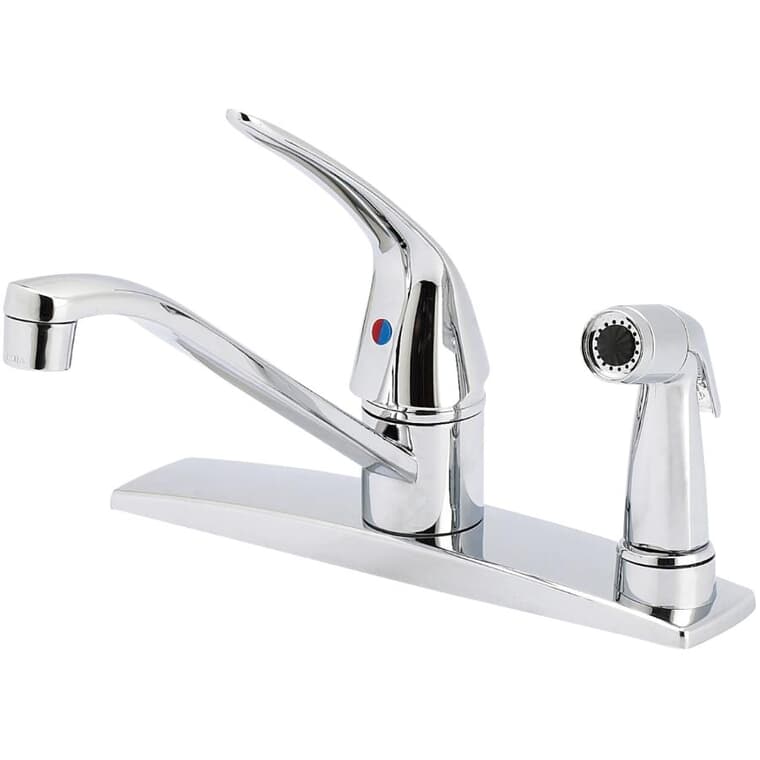 Oralie Single Handle Kitchen Faucet - with Side Spray, Chrome