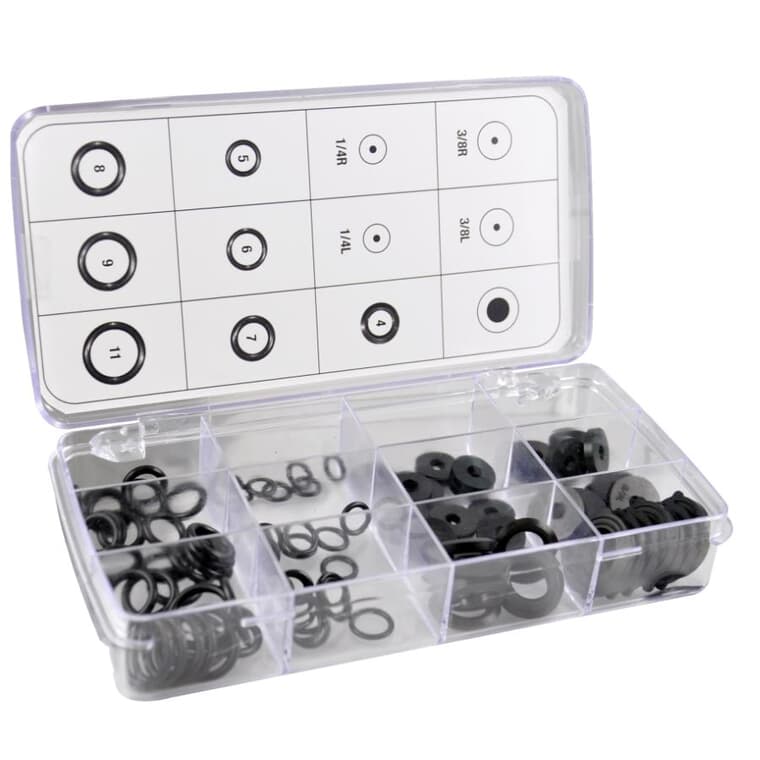 Washer & O-Ring Faucet Repair Kit - Assorted Sizes, 101 Pc