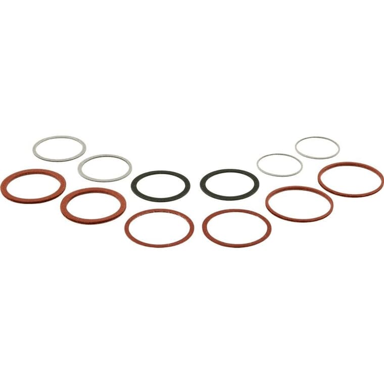 Fibre Faucet Washers - Assorted Sizes, 12 Pack