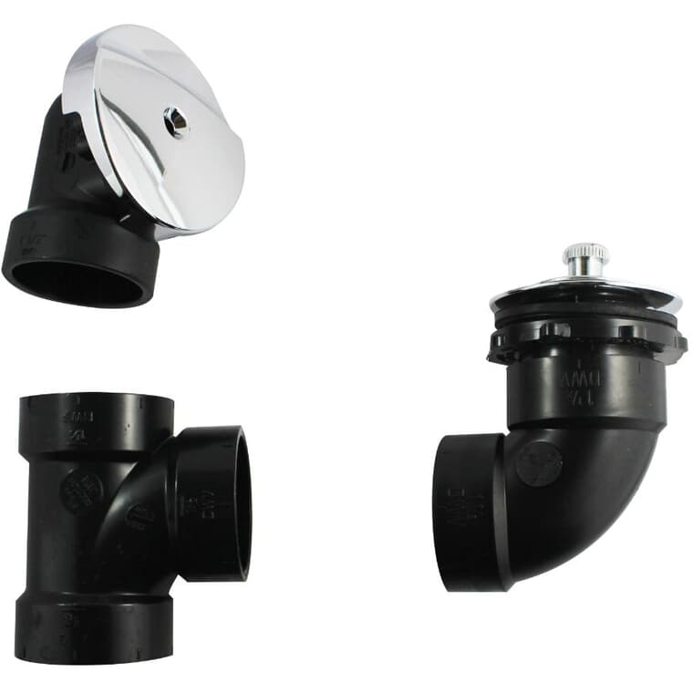 Waste & Overflow Convertible Kit - with Lift & Turn Drain
