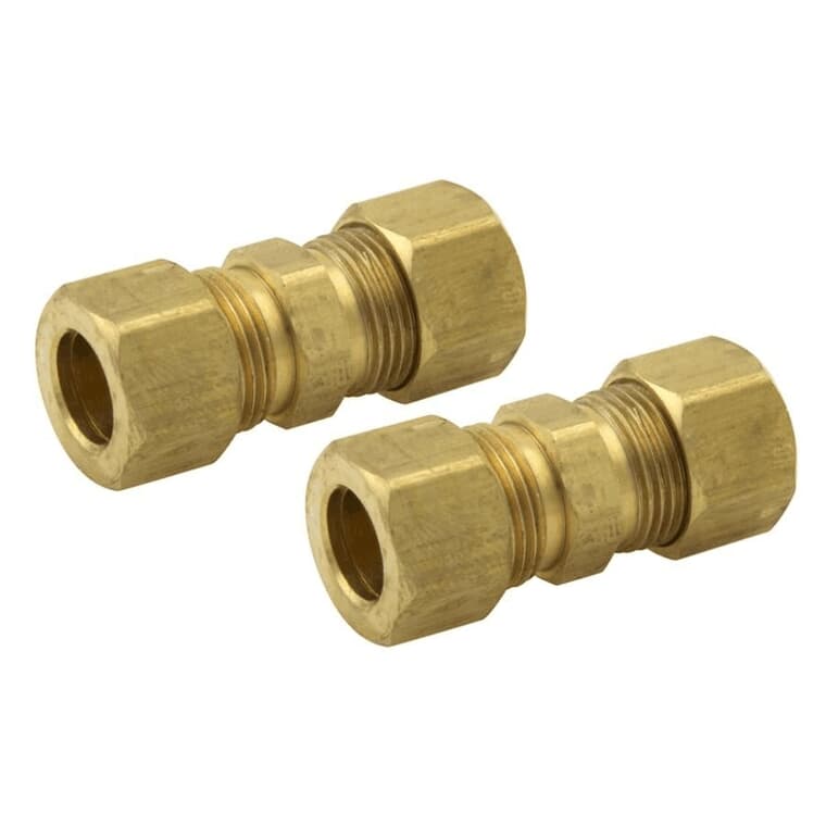 3/8" Brass Compression Union - 2 Pack