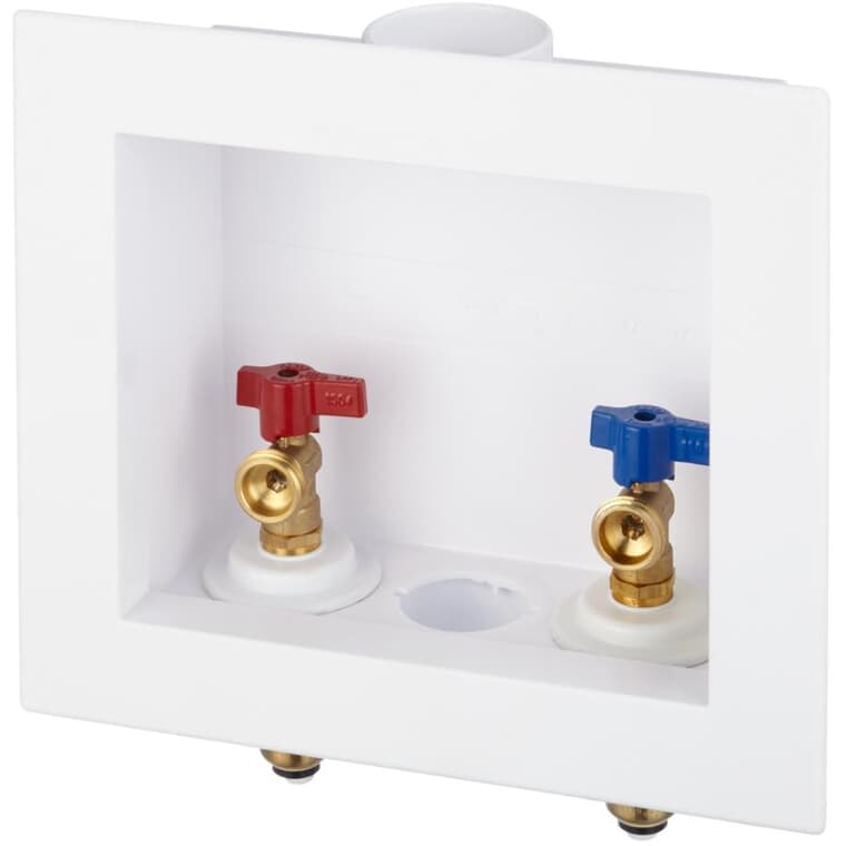 Quadtro Washing Machine Outlet Box - with Push Connect Fitting