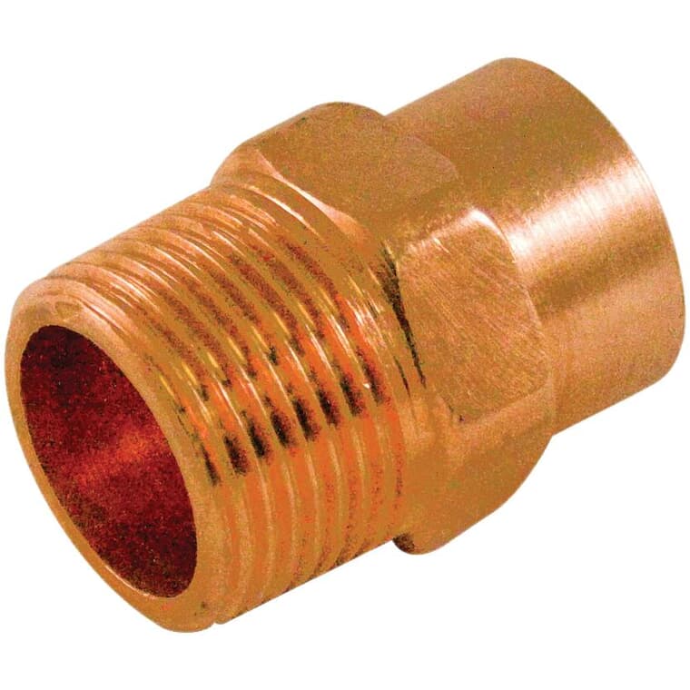 1/2" Copper x 1/2" Male Pure Copper Adapter