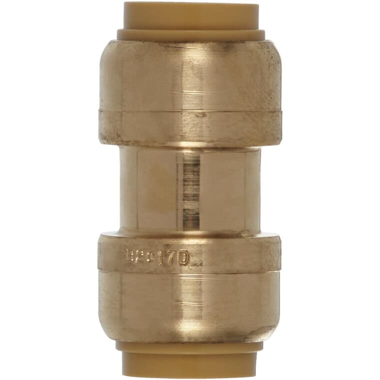 1/2" Push Fit Brass Coupling
