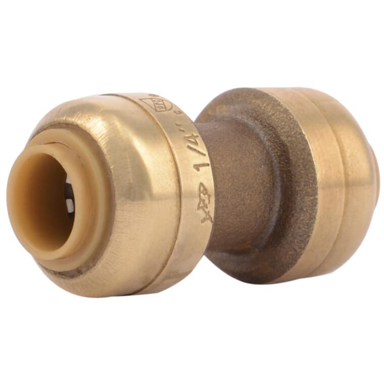 1/4" Push Fit Brass Coupling