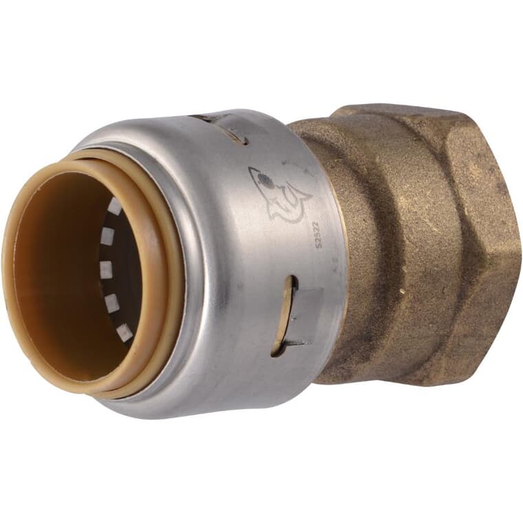 3/4" Push Fit x 3/4" FPT Brass Adapter