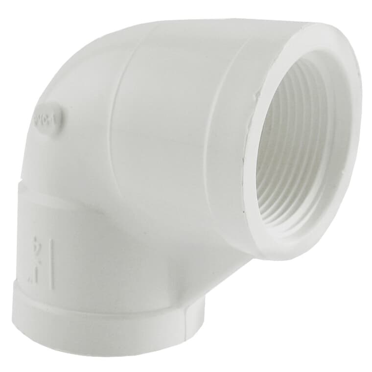 Schedule 40 1-1/4" FPT PVC 90 Degree Elbow