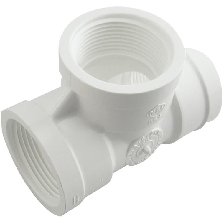 Schedule 40 1-1/4" FPT x FPT x FPT PVC Tee