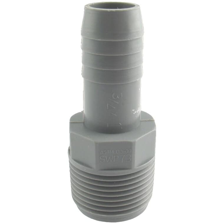 3/4" Insert x 1" MPT Poly Adapter