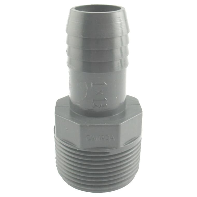 1" Insert x 1-1/4" MPT Poly Adapter