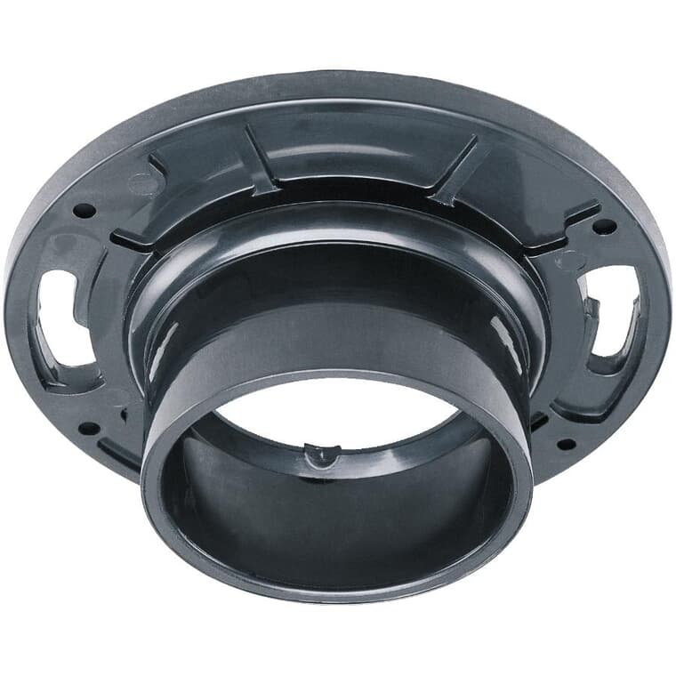 4" x 3" ABS Toilet Flange, with Hub End