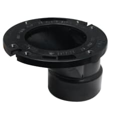 Canplas 113628 45-Degree ABS Discharge Closet Flange – 4x3 Inch Hub, Adjustable Plastic Ring