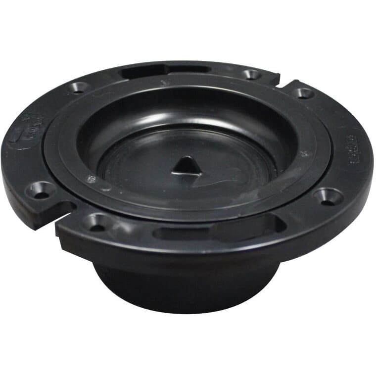 4" x 3" ABS Adjustable Toilet Flange with Test Plate