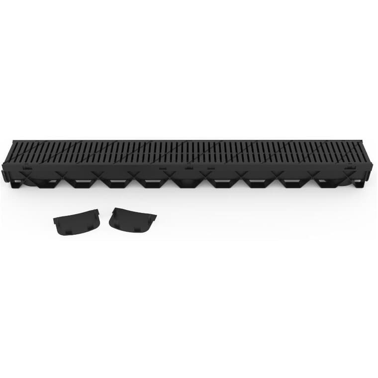 Storm Mate 40" Low Profile Channel - with Black Heal Guard Grate