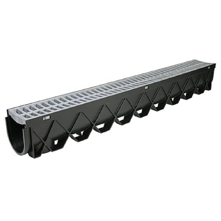 Storm Drain 40" Deep Profile Channel - with Portland Grey Grate