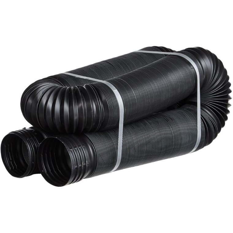 4" x 25' Expandable Solid Drain Pipe