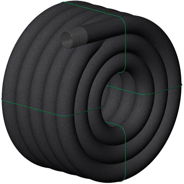 4" x 100' Corrugated Drain Pipe - with Filter