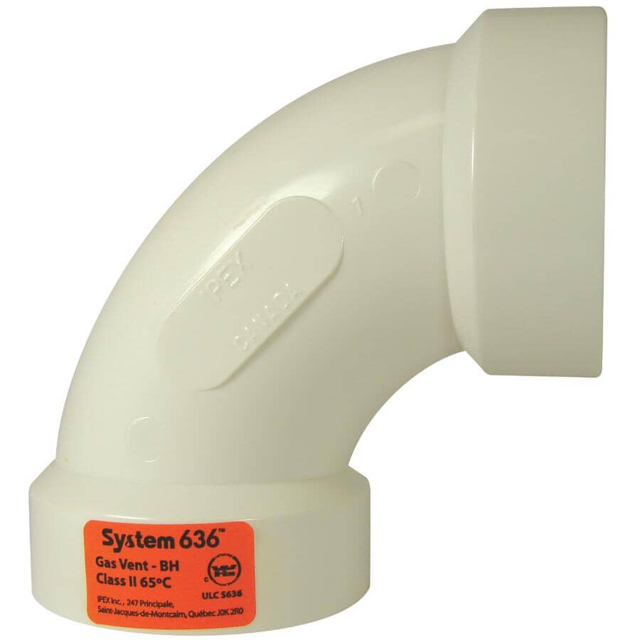 IPEX 2" System 636 Gas PVC Long 90 Degree Elbow Home Hardware