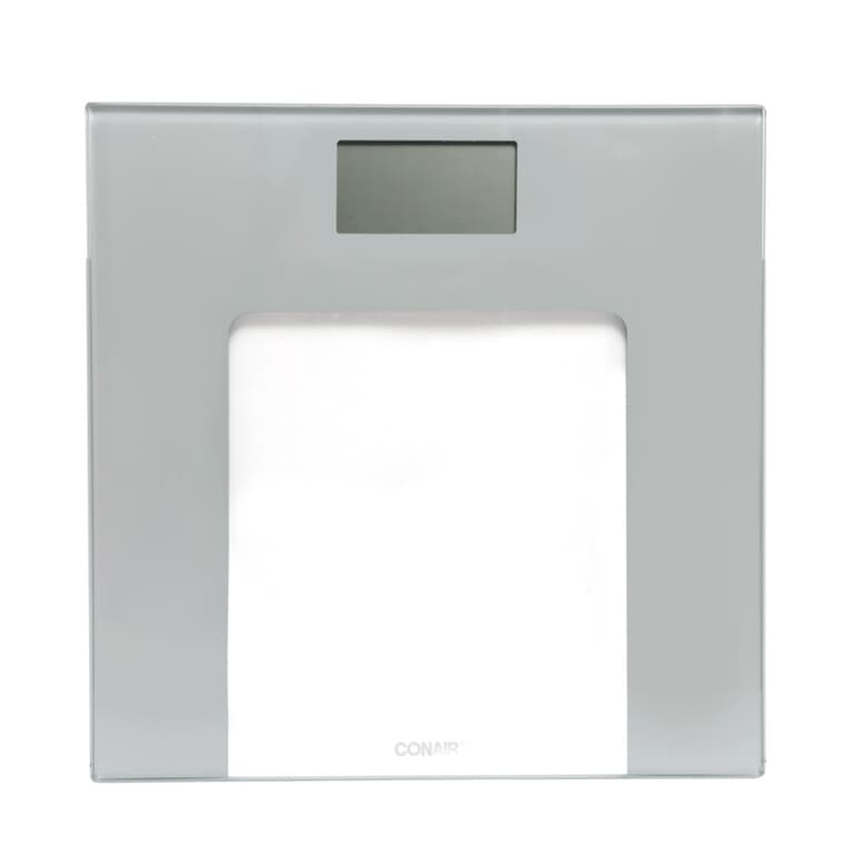 Pèse-personne numérique en verre d'une capacité de 330 lb, blanc