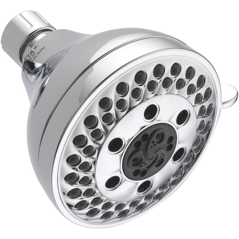 5 Setting Wall Mount Showerhead -with H2Okinetic, Chrome